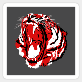 Red Tiger Head Sticker